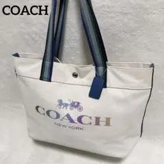 COACH レインボー ロゴ プリント キャンバス トートバッグのサムネイル