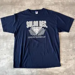 90s USA製 ラッセルアスレチック Tシャツ XL シングルステッチ 紺