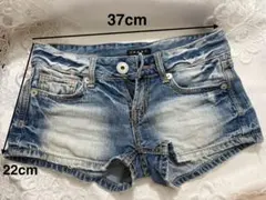 ダメージ加工 デニムショートパンツ