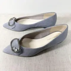 美品★Odette e Odile フラット パンプス ビジュー バックルのサムネイル