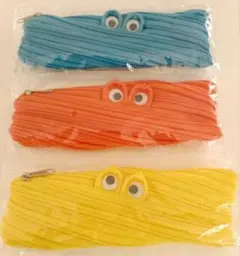 【新品未使用】ジッパーモンスター　3個セットペンケース　ポーチ　筆箱