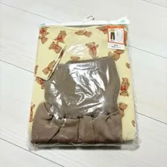 長袖 パジャマ 腹巻き付き 裏起毛 くま