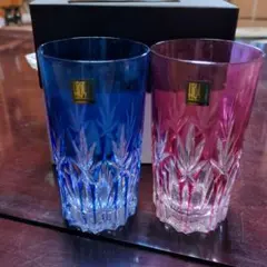 HOYAカラフルクリスタルグラス2個セット