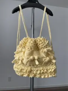 ナップサック　ハンドメイド　かぎ編み