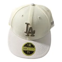 美品　New Era ニューエラ　ドジャース59FIFTY ホワイトキャップ