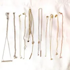 【中古品・未使用品混在】ネックレス10個 まとめ売り（ノーブランド）