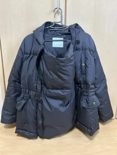 【値下げ】黒いダウンジャケット 赤ちゃんダッカー付きフード付き Mサイズ