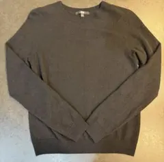 3Dカシミヤクルーネックセーター　ブラック　S