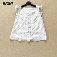 INGNI イング フリル ドット シフォン ブラウス