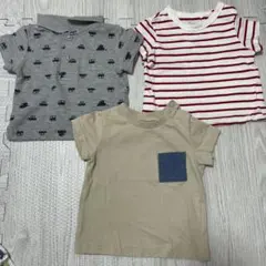 ベビー 半袖Tシャツ 3枚セット 60-70cm まとめ売り 男の子