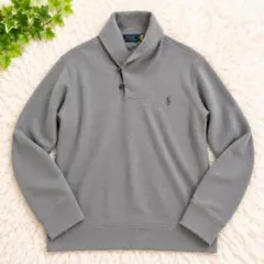 POLO RALPH LAUREN ショールカラー ニット M ヘリンボーン
