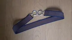 ブラウンナイロンベルト フック型金具付き　ゴムベルト