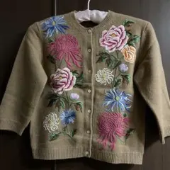 ケイタマルヤマ KEITA MARUYAMA オリエンタル花刺繍カーディガン