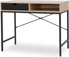 白・黒】デスク引き出し付き パソコンデスク モダン 100×50×80cm