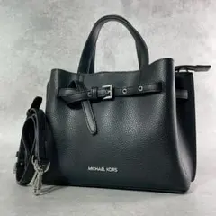 未使用級　マイケルコース　ショルダーバッグ　エミリア　2way レザー　黒