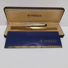 PARKER 万年筆 格子柄 ゴールドクリップ ペン先18k 925 - メルカリ
