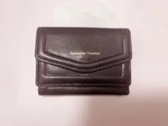 Samantha Thavasa 三つ折り財布 黒 紫 コンパクト ウォレットのサムネイル