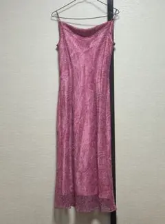 【匿名配送】ピンク アジアン ドレス キャミワンピース