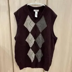 ほぼ未使用 DOCKERSドッカーズ ニットベスト Mサイズ バーガンディ
