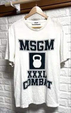 MSGMイタリー製ロゴプリントTシャツXXXL COMBAT Sユーズドのサムネイル