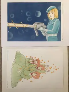 川原泉　デビュー30周年記念イラストカード２点　メロディ２０１３年６月号付録