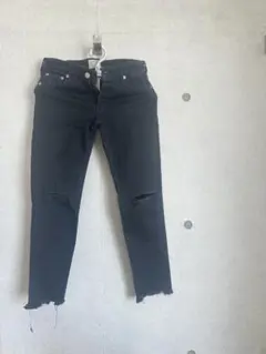 Ungrid ブラック スキニーデニム ダメージ