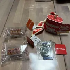 ヤングドーナツ　まけんグミ　ミニチュア　雪見だいふく　スカーフ付きチャームポーチ