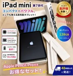 iPad mini 第7世代 128GB Wi-Fi + Pencil Pro