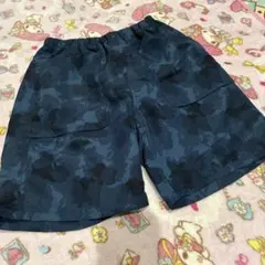 UNIQLO KIDS ハーフパンツ 160cm ネイビー カモフラ柄