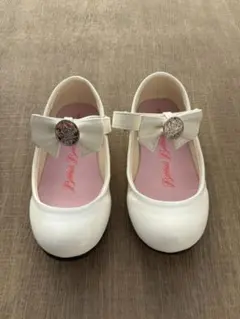 ホワイトリボン付きフォーマルシューズ ビビディバビディブティック ディズニー