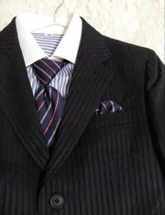 OLIVER HOUSE 160㎝　ブラック ストライプスーツ