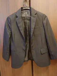 【卒園入学式用フォーマル】130サイズ/グレー/スーツセット