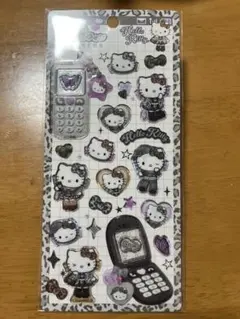 【正規品】平成はっぴーフォン　サンリオ　ハローキティ　ギャル　立体シール　黒