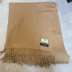 Acne Studios ベージュ マフラー フリンジ付き - メルカリ