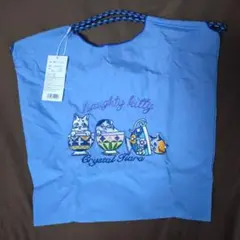 D.KELLY 猫の刺繍エコバッグ　ショルダーバッグ　Mサイズ
