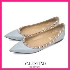 ヴァレンティノ ロックスタッズ フラットシューズ パンプス 38(約25cm)