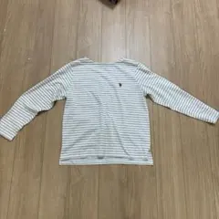 ポロマーク刺繍 長袖ストライプシャツ3L