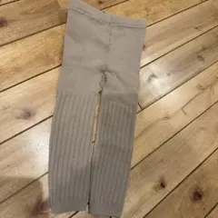 ベージュ リブ編み キッズタイツ 85