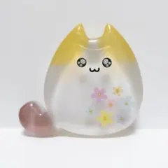 ✩.*№022　ネコちゃん　ハンドメイド　レジン　ヘアゴム　ブローチ