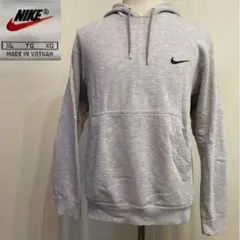 90's NIKE 銀タグ ナイキ 刺繍ロゴ パーカー グレー XLサイズ