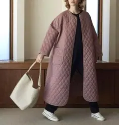 Libra Cue キルティングボリュームコート