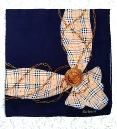 BURBERRY ハンカチ ネイビー バーバリー