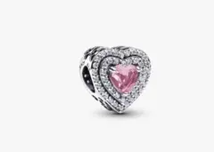 PANDORA Sparkling pink Hearts Charm