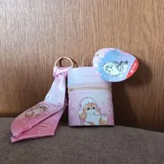 モフサンド　スカーフチャーム付きポーチ〜桜満開〜　ピンク