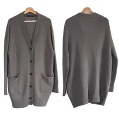 美品 FRAMeWORK ワイドVネックカーディガン グレー系 フレームワーク