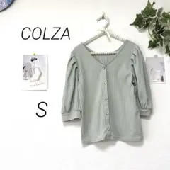 12757 COLZA コルザ 半袖リブカットソー S 無地 カジュアル