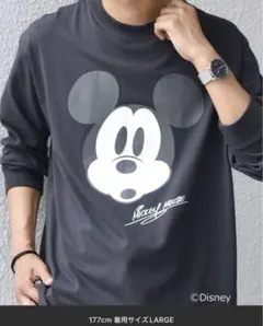 SHIPS any: ミッキーマウスサイン & ポージング Tシャツ (ロンT)