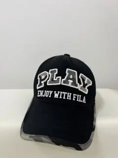 ［FILA GOLF］PLAY ブラックキャップ