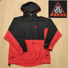 NIKE ACG 黒/赤 アノラック プルオーバー ナイロンジャケット Mサイズ