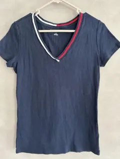 TOMMY HILFIGER ネイビー Vネック Tシャツ